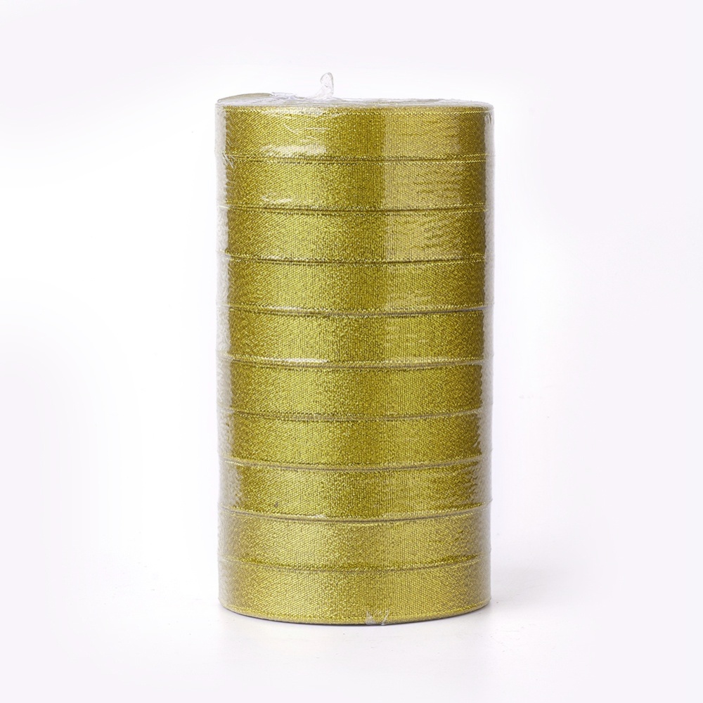 PandaHall Organza Ribbon, Gold, about 5/8"(15mm) wide, 25yards/roll(22.86m/roll) Polyester Gold