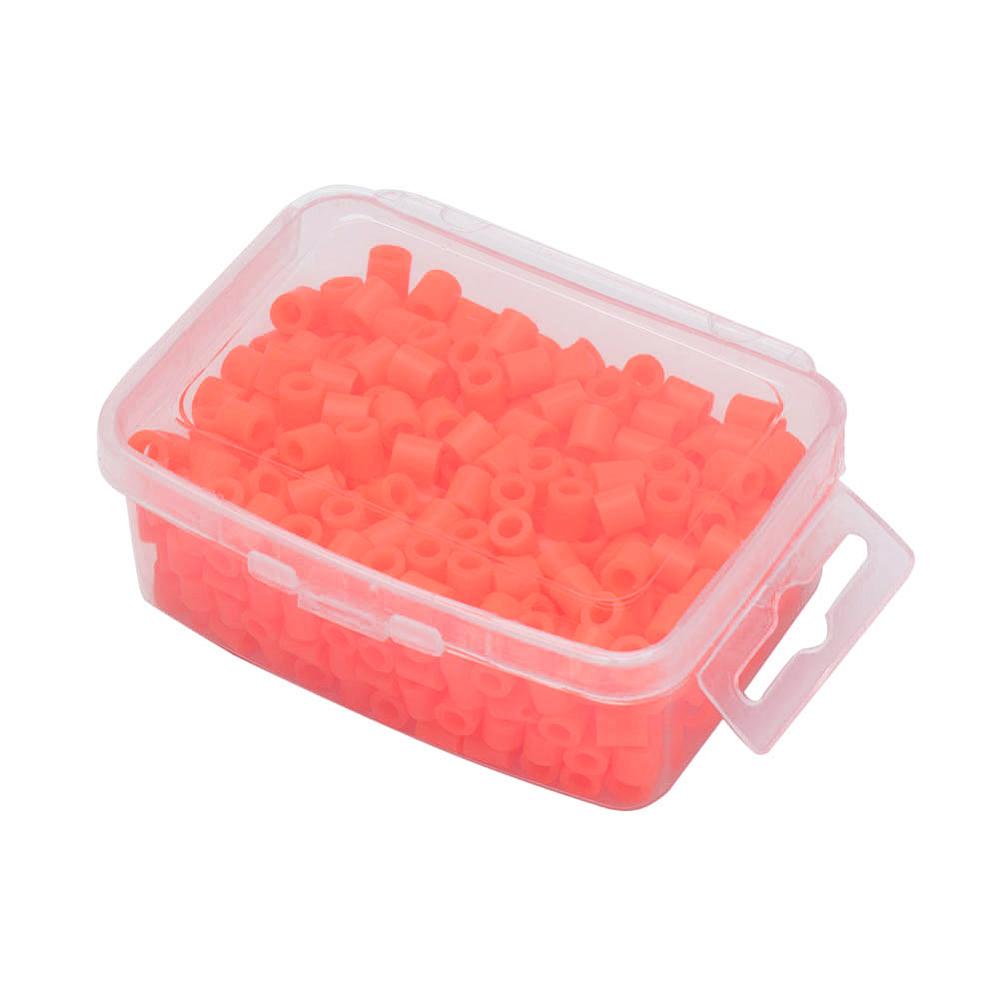 PandaHall 1 Box 5mm Hama Beads PE DIY Fuse Beads Refills Perler Beads for Kids, Tube, Coral, 5x5mm, Hole: 3mm; about 500pcs/box Plastic Tube...