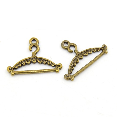 PandaHall Tibetan Style Hanger Pendant, Lead Free,Cadmium Free and Nickel Free, Antique Bronze, 17mm long, 24mm wide, 2mm thick hole: 2mm...