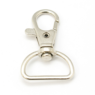 PandaHall Iron Swivel Lobster Claw Clasps, Platinum, 38x24x6mm Iron