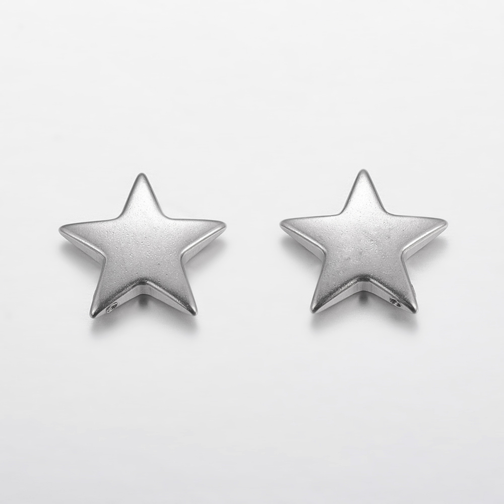 PandaHall 304 Stainless Steel Blank Stamping Tag Pendants, Christmas Star, Size: about 13.5mm in diameter, 2.5mm thick, hole: 1mm Stainless...