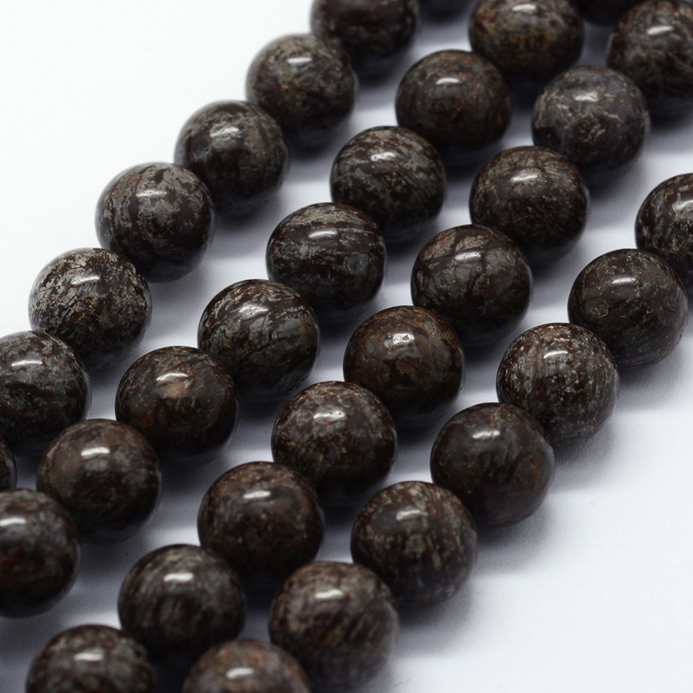 PandaHall Natural Snowflake Obsidian Beads Strands, Round, 8mm, Hole: 1mm; about 46pcs/strand, 14.76"(37.5cm) Snowflake Obsidian Round