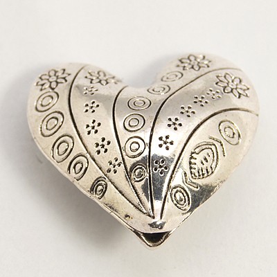 PandaHall Tibetan Silver Beads, Mother's Day Gifts Making, Lead Free & Nickel Free & Cadmium Free, Heart, Antique Silver, about 30mm long...