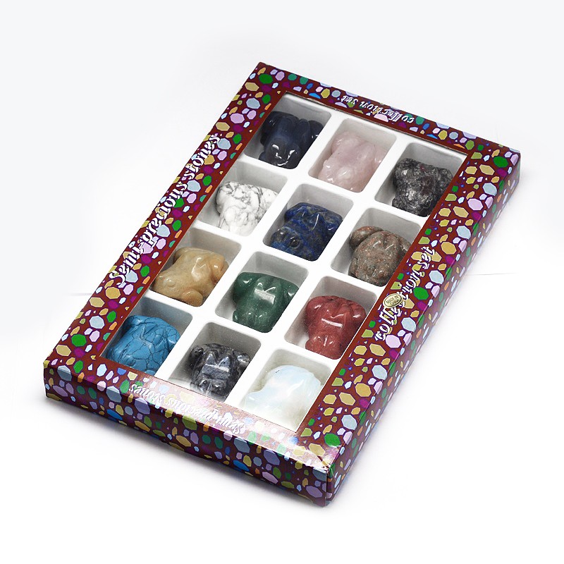 PandaHall Frog Gemstone Home Display Decorations, 50x38x26mm Gemstone Frog