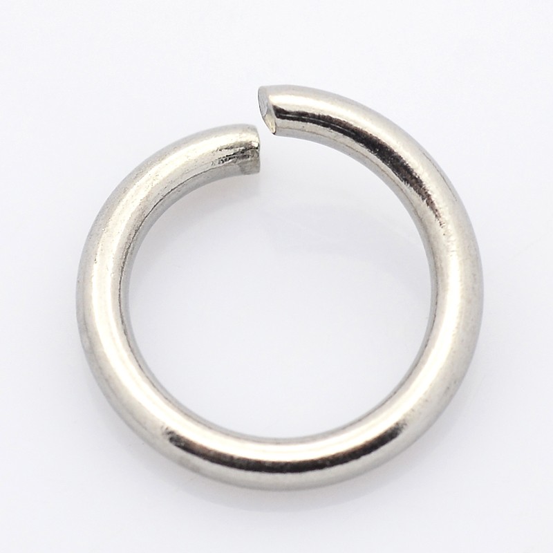 PandaHall 304 Stainless Steel Open Jump Rings, Stainless Steel Color, 3x0.6mm; about 1.8mm inner diameter Stainless Steel Ring