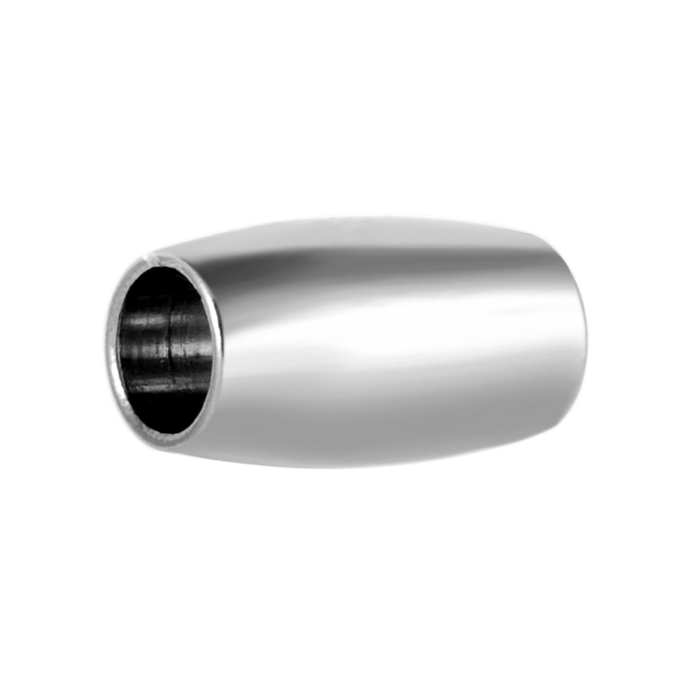 PandaHall 304 Stainless Steel Beads, Oval, Stainless Steel Color, 13x8mm, Hole: 5mm Stainless Steel Oval