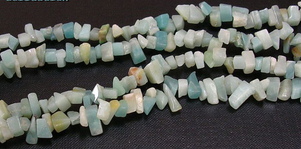 PandaHall Natural Gemstone Bead Strand, Amazonite Chip Beads, 5-8mm wide, Each strand measure about 36" long, hole: about 0.3mm Amazonite...