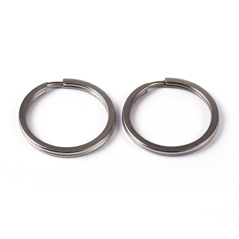 PandaHall 304 Stainless Steel Split Key Rings, Stainless Steel Color, 2x25mm Stainless Steel Ring