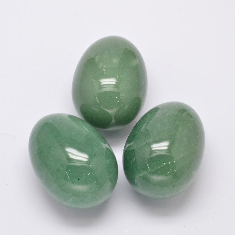 PandaHall Oval Green Aventurine Beads Home Display Decorations, 49~50x35~36mm Green Aventurine Oval