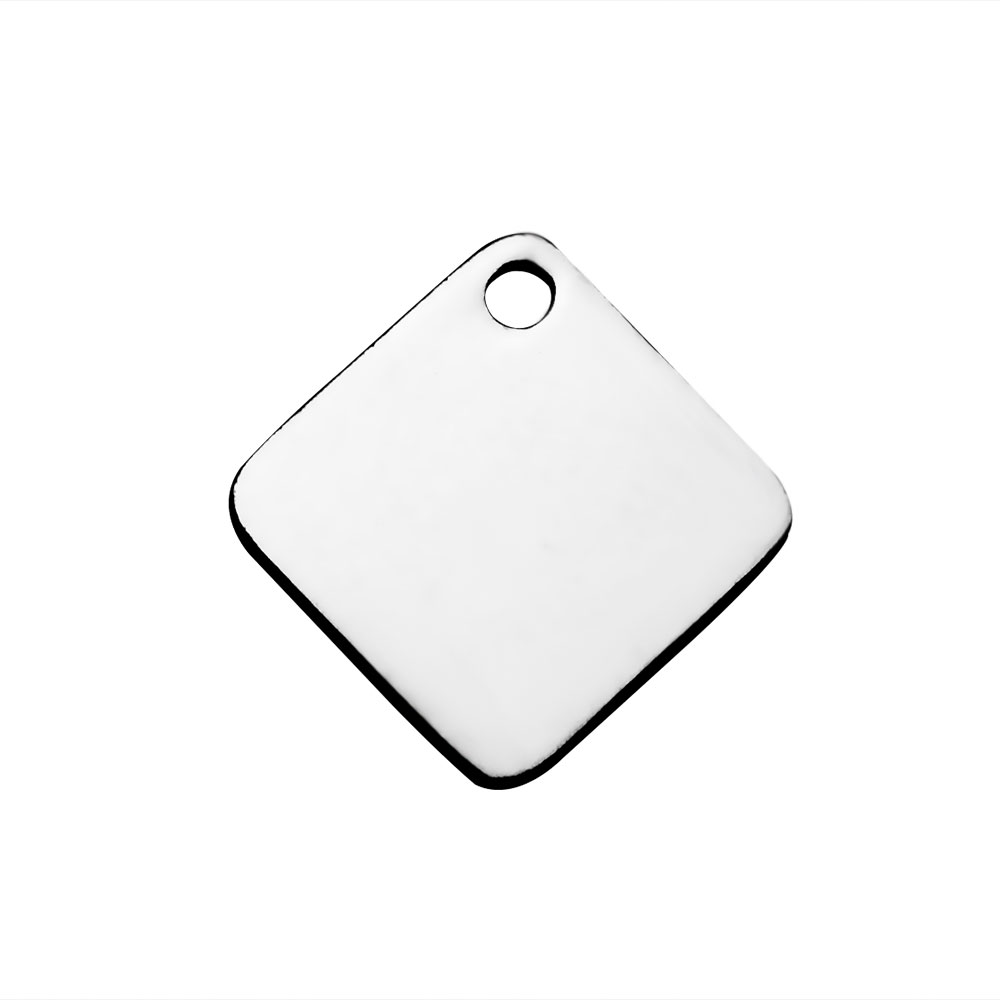 PandaHall 304 Stainless Steel Charms, Rhombus, Stainless Steel Color, 10x1.1mm Stainless Steel Rhombus