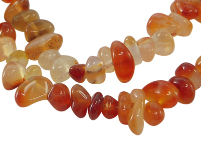PandaHall Gemstone Beads Strands, Natural Carnelian, OrangeRed, about 5~12mm wide, 2~6mm long, hole: 0.5mm; 35" Carnelian Others Red