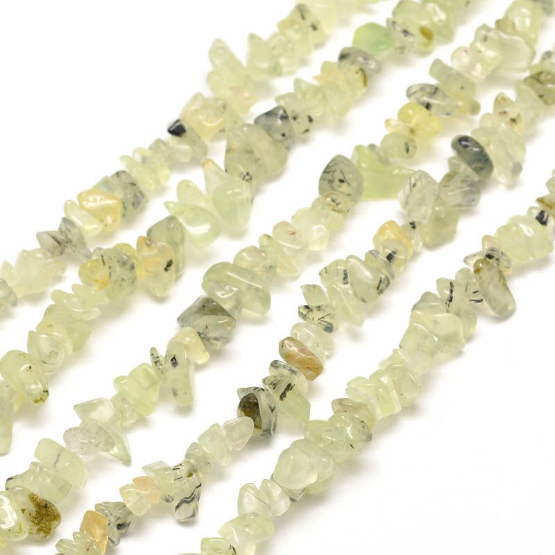 PandaHall Prehnite Chip Bead Strands, 5~8x5~8mm, Hole: 1mm; about 31.5" Prehnite Chip