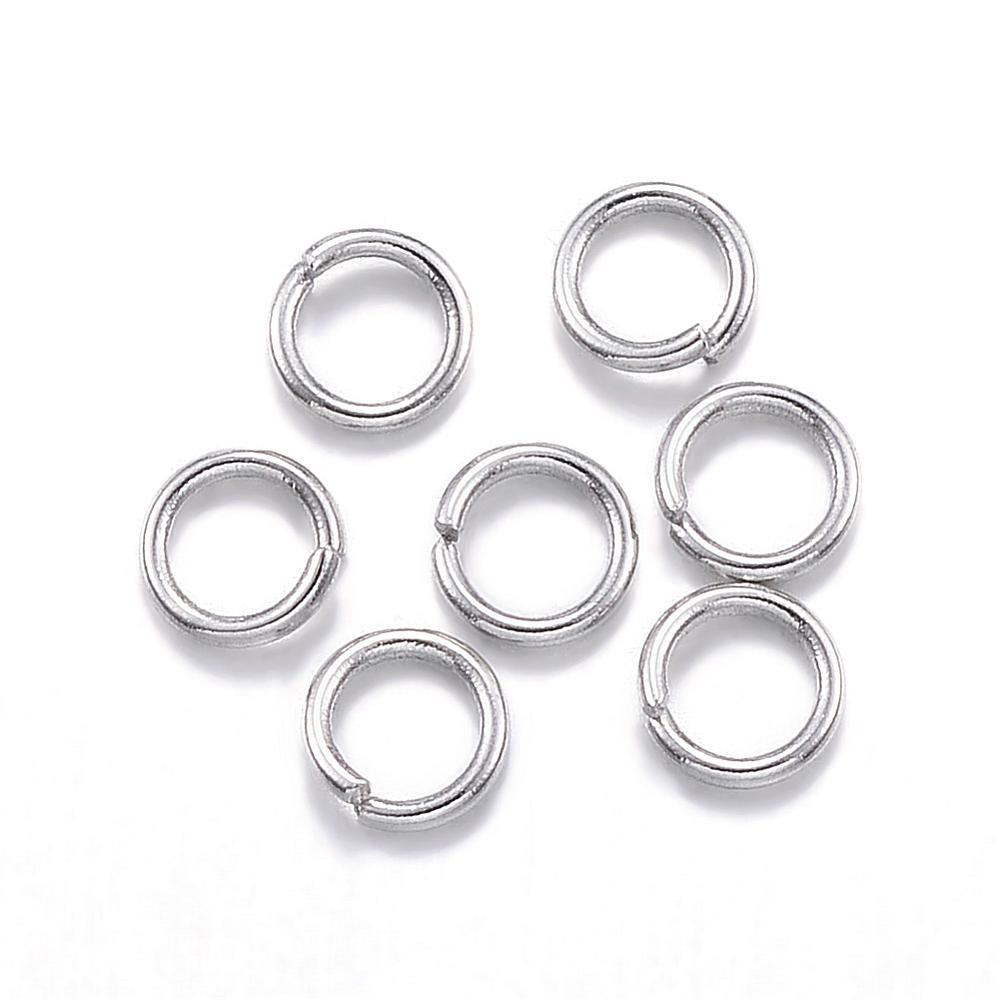 PandaHall 304 Stainless Steel Jump Rings, Close but Unsoldered, Stainless Steel Color, 3x0.5mm; Inner Diameter: 2mm Stainless Steel Round