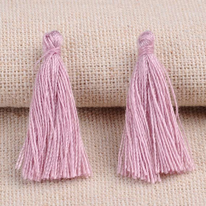 PandaHall Polyester Tassel Pendant Decorations, Plum, 26~30x4mm; about 300pcs/bag Polyester Purple