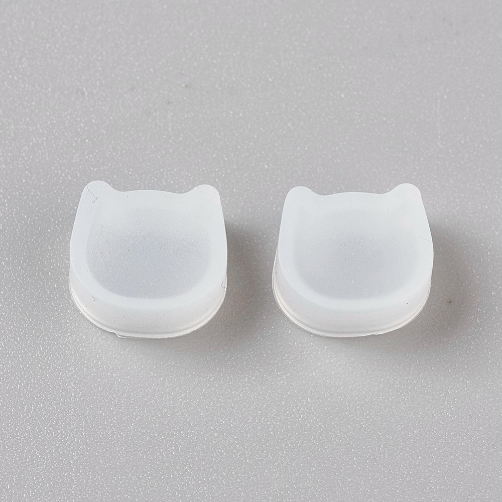 PandaHall Silicone Moulds, Cat, Clear, 9x10x5mm; 6x8mm Inner Diameter Silicone Clear