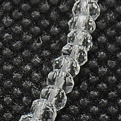 PandaHall Glass Beads Strands, Faceted, Rondelle, Clear, 3x2mm, Hole: 0.5mm; about 197pcs/strand, 16.9" Glass Rondelle Clear