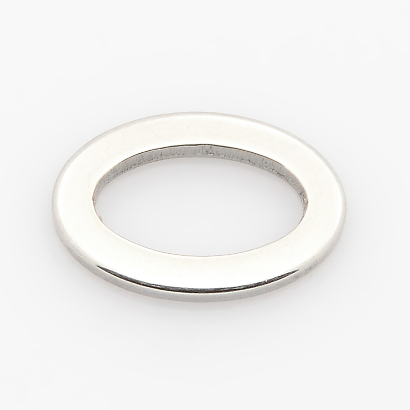 PandaHall 304 Stainless Steel Linking Ring, Oval, Stainless Steel Color, 15x10x1.5mm Stainless Steel Oval