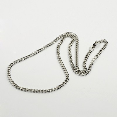 PandaHall Curb Chain Necklace for Men, 304 Stainless Steel Necklaces, with Lobster Claw Clasps, Faceted, Stainless Steel Color, 17.7"(45cm)...