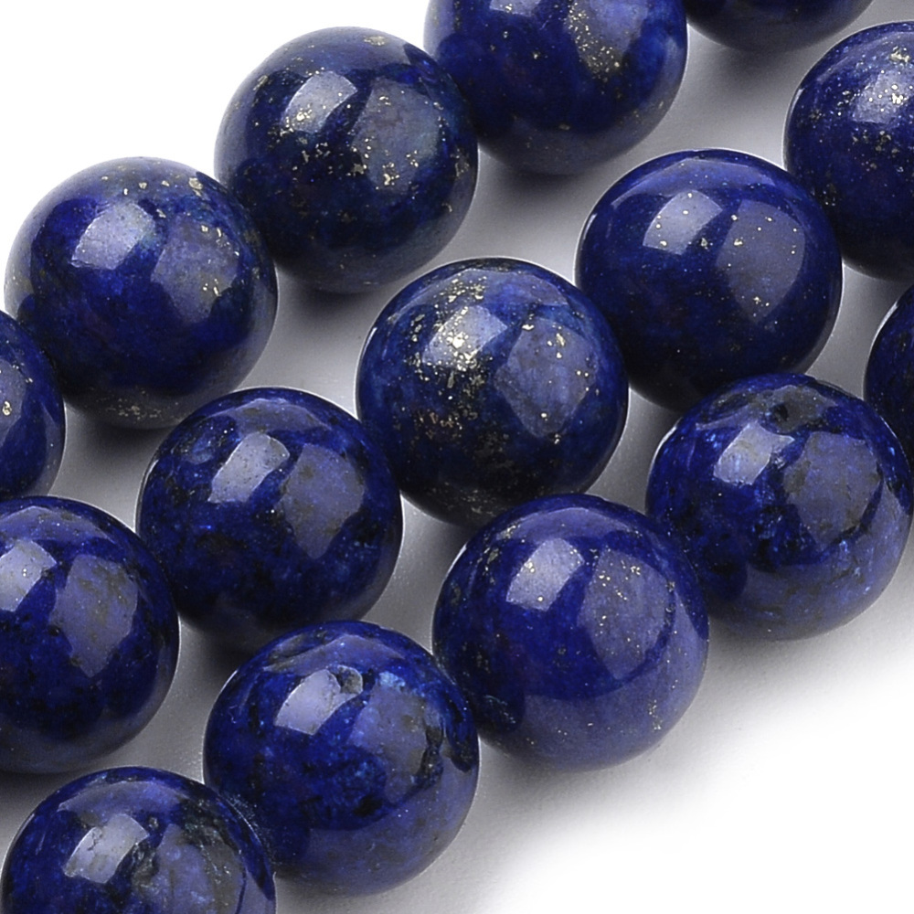PandaHall Natural Lapis Lazuli Beads Strands, Dyed, Round, 6mm, Hole: 1mm; about 70pcs/strand, 15.7" Lapis Lazuli Round
