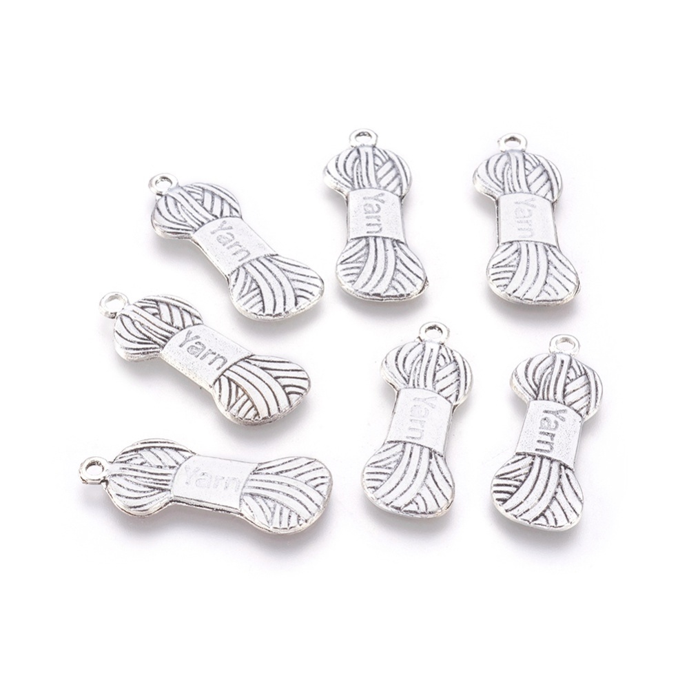 PandaHall Tibetan Silver Pendant, Lead Free and Cadmium Free, Clew, Antique Silver Color, about 31mm long, 12mm wide, 1.5mm thick, hole: 2mm...