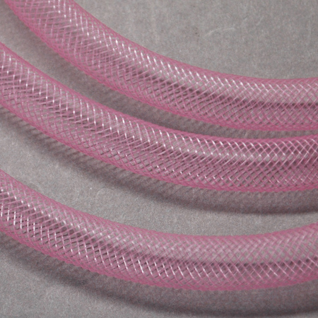 PandaHall Plastic Net Thread Cord, Pink, 8mm, 30Yards Plastic Pink