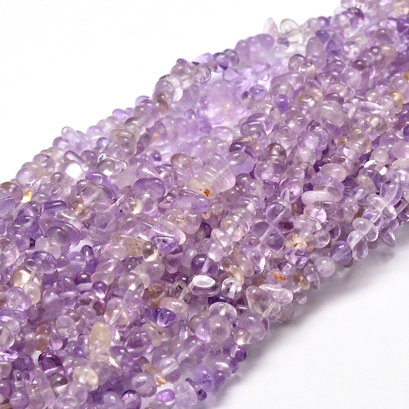 PandaHall Natural Ametrine Chip Beads Strands, 4~15x5~8mm, Hole: 1mm; about 31.5" Ametrine Chip