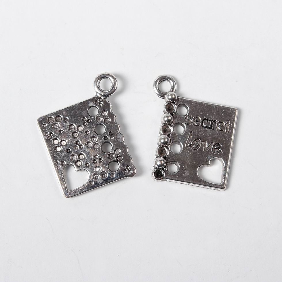 PandaHall 20PCS Antique Silver Notebook Tibetan Style Alloy Pendants, Lead Free, Rectangle, 18.5x15x5mm, Hole: 3mm Alloy Study Supplies