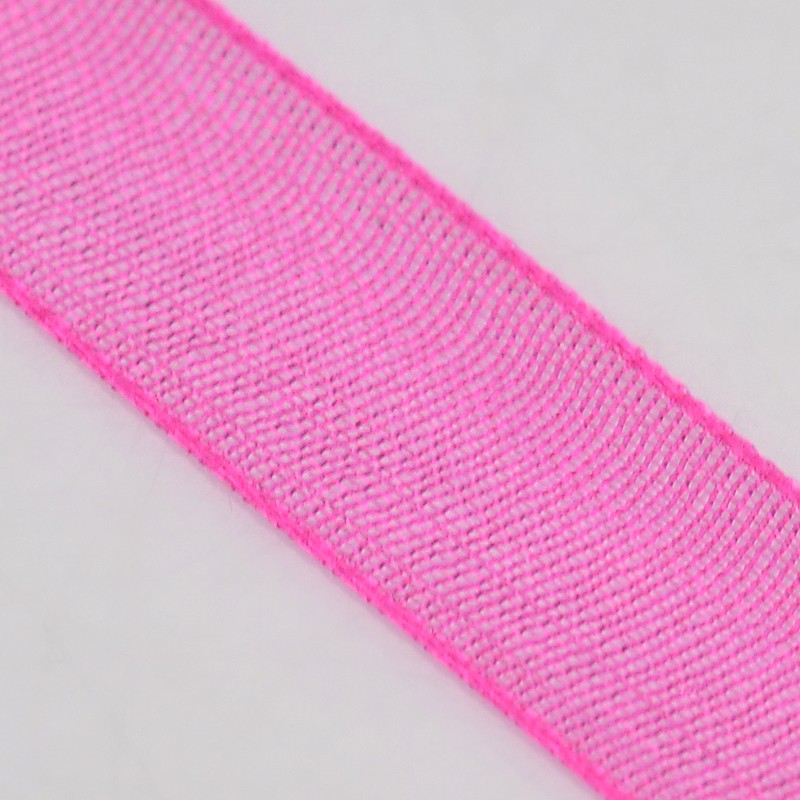 PandaHall Organza Ribbon, MediumVioletRed, about 3/8"(10mm) wide, 50yards/roll(45.72m/roll) Polyester Red