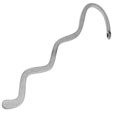 PandaHall Zinc Alloy Wavy Bookmarks, Lead Free & Nickel Free & Cadmium Free, Antique Silver, Size: about 86mm long, 24mm wide, 1mm thick...