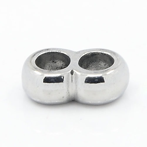 PandaHall 304 Stainless Steel Multi-strand Links, For Leather Cord Bracelets Making, Stainless Steel Color, 4x11x7mm, Hole: 3mm Stainless...