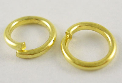 PandaHall Iron Jump Rings, Close but Unsoldered, Golden Color, 1.0mm thick, 10mm in diameter; about 8mm inner diameter; about 57pcs/10g Iron...