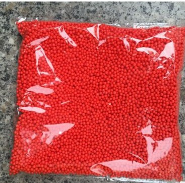 PandaHall Foam Beads Balls DIY Crafts, Round, No Hole, Red, 2.5~3.5mm Plastic Red