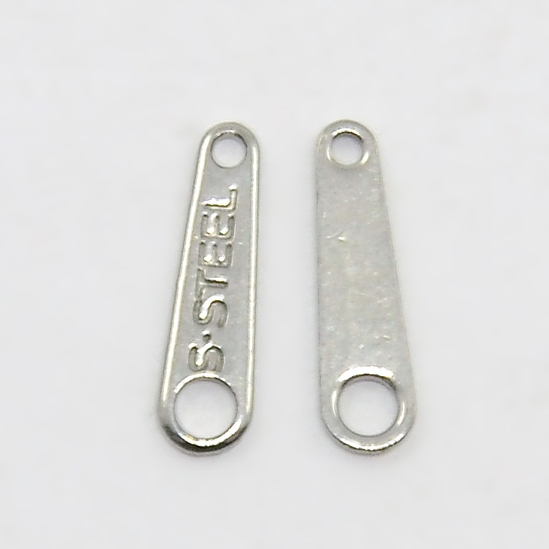 PandaHall 304 Stainless Steel Chain Tabs, 10x3mm, hole: 1~1.5mm Stainless Steel