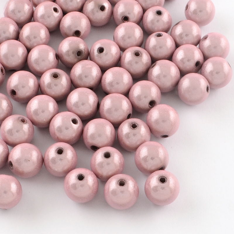 PandaHall Spray Painted Miracle Acrylic Round Beads, Bead in Bead, Pink, 20mm, Hole: 3mm; about 124pcs/500g Acrylic Round Pink
