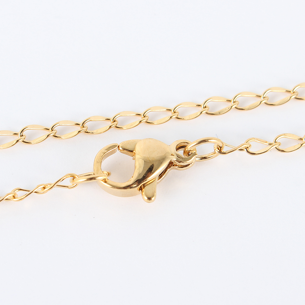 PandaHall 304 Stainless Steel Chain Necklaces, with Lobster Claw Clasps, Golden, 17.5"(44.4cm), 2mm Stainless Steel