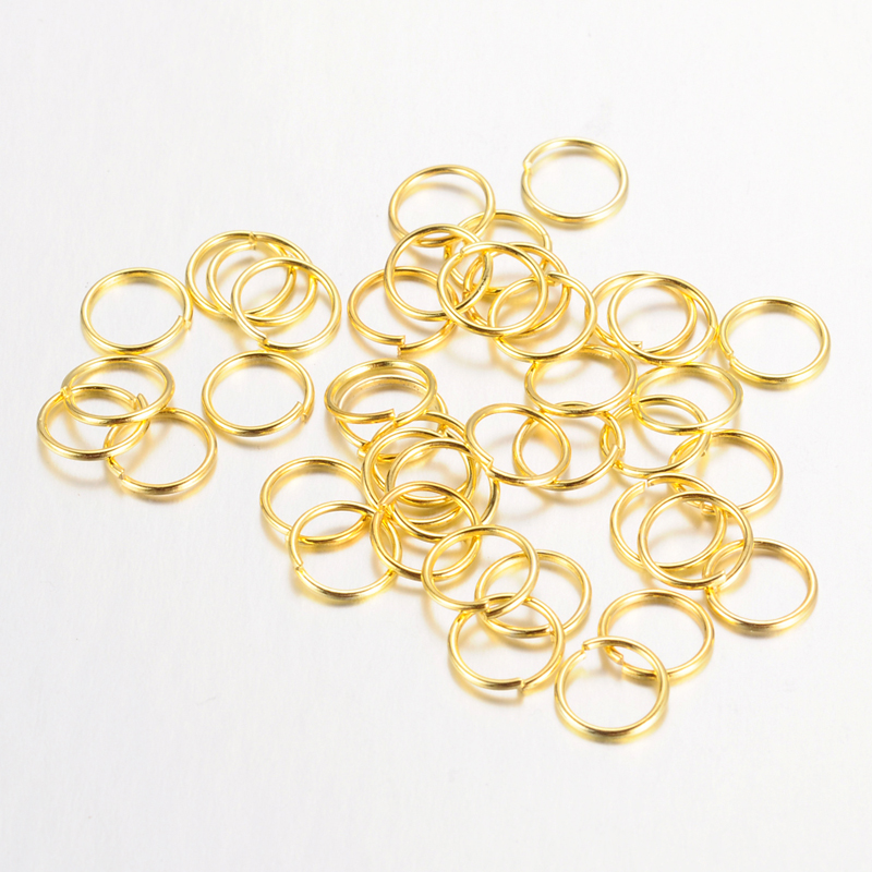 PandaHall Iron Close but Unsoldered Jump Rings, Golden, 4x0.7mm; about 2.6mm inner diameter; about 260pcs/10g Iron Ring