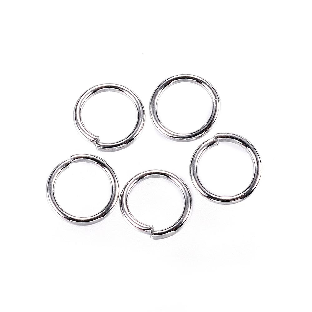 PandaHall 304 Stainless Steel Jump Rings, Close but Unsoldered Jump Rings, Stainless Steel Color, 6x0.8mm; about 4.4mm inner diameter...