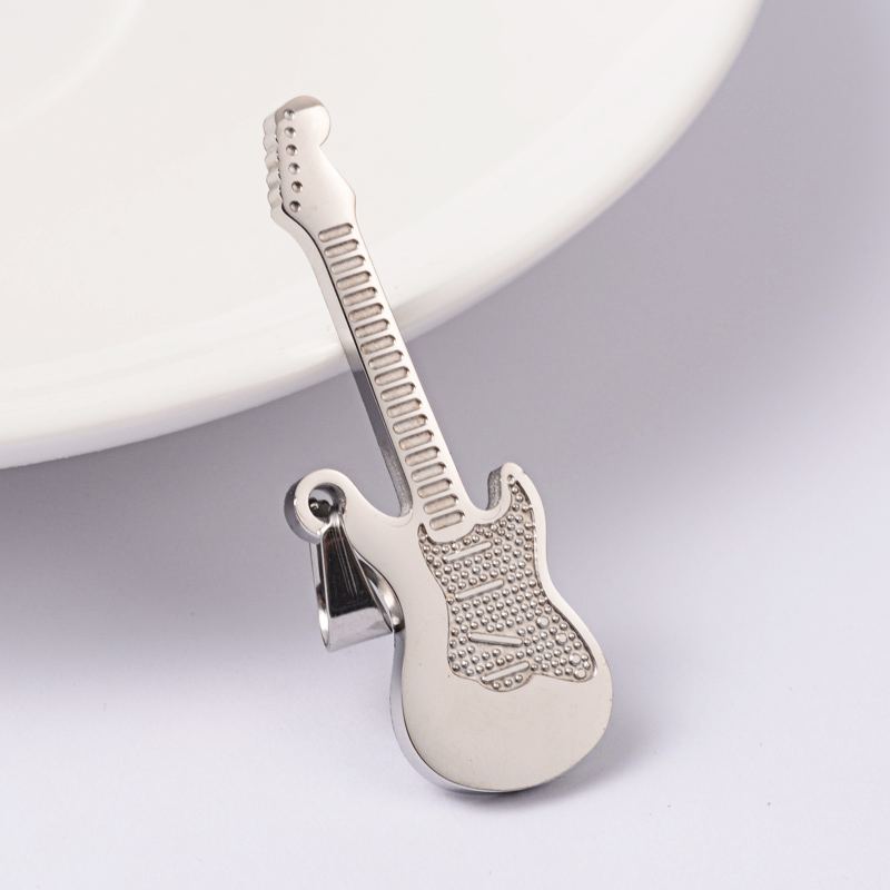PandaHall 304 Stainless Steel Pendants, Bass, Stainless Steel Color, 40x14x2mm, Hole: 6x4mm Stainless Steel Musical Instruments