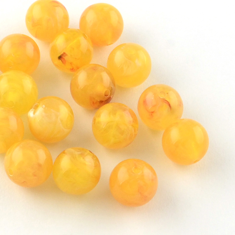 PandaHall Round Imitation Gemstone Acrylic Beads, Gold, 12mm, Hole: 2mm Acrylic Round Gold