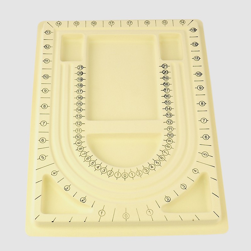 PandaHall Plastic Bead Design Boards, LightYellow, 325x235x20mm Plastic Yellow