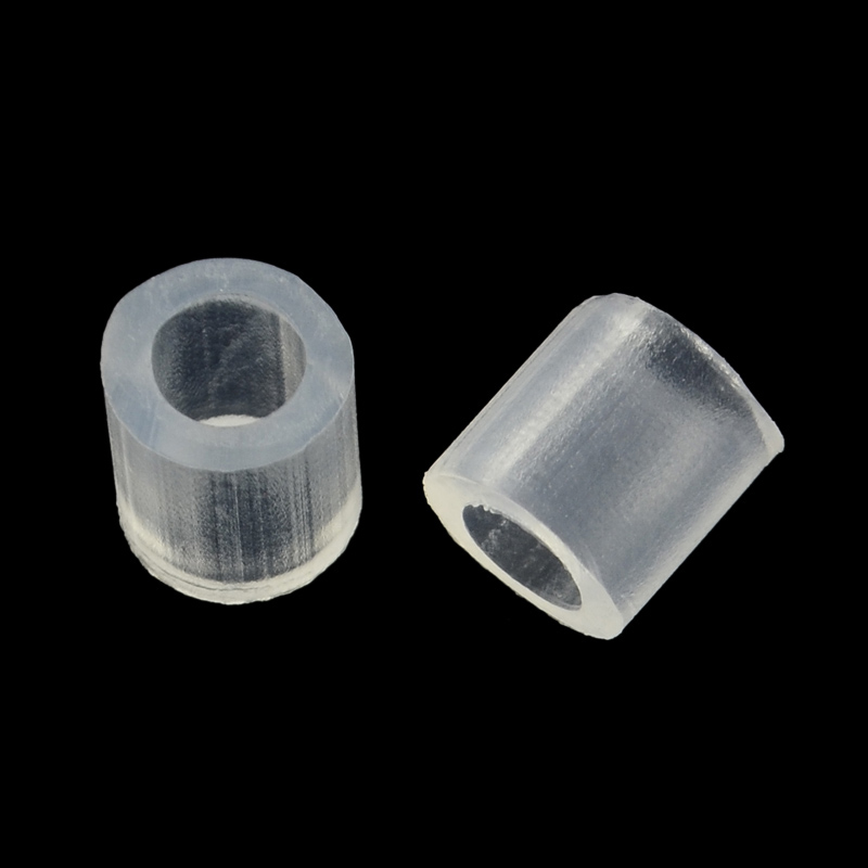PandaHall PE Fuse Beads, DIY Melty Beads, Tube, Clear, 5x5mm, Hole: 3mm Plastic Tube Clear