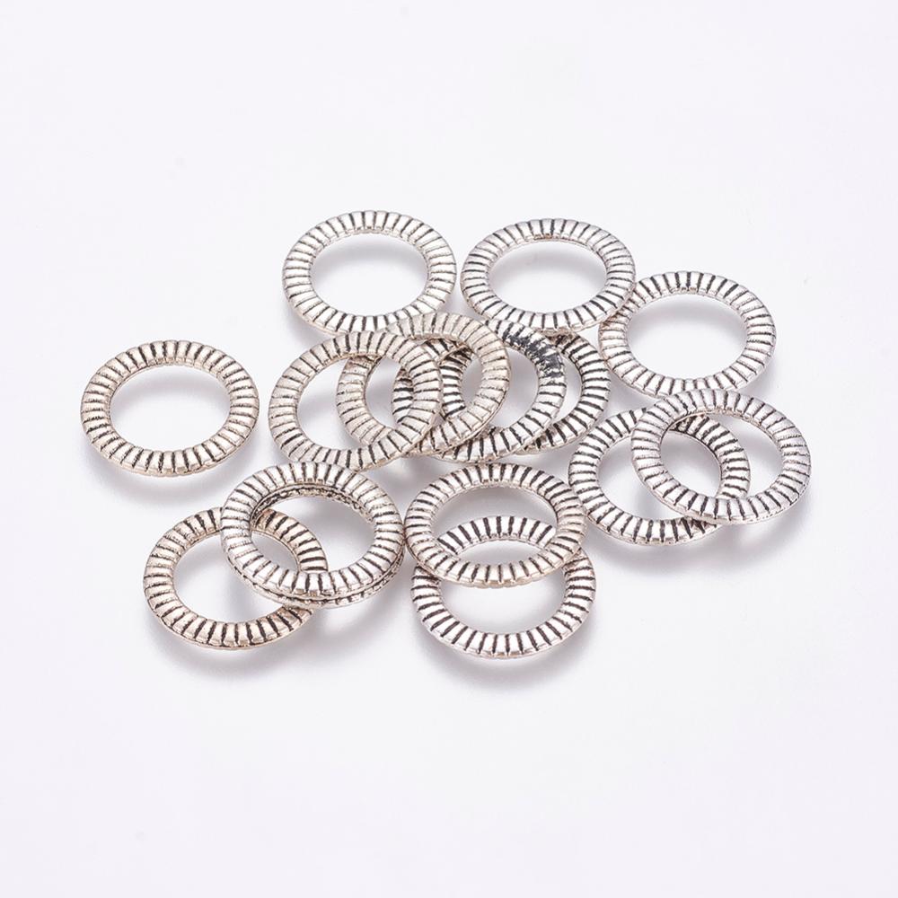 PandaHall Alloy Pendants, Lead Free and Cadmium Free & Nickel Free, Donut, Antique Silver, Size: about 17.5mm in diameter, 1.5mm thick, hole...