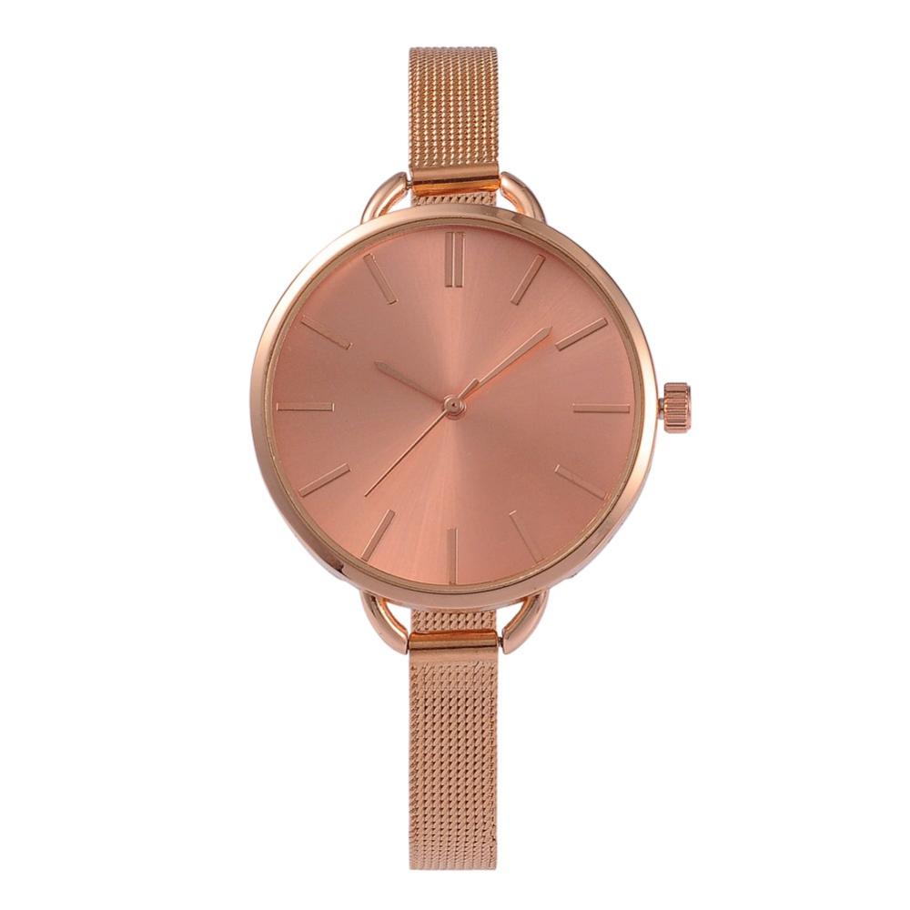 PandaHall Men's Alloy Quartz Wristwatches, Rose Gold, 234x8mm; Watch Head: 36x9mm; Watch Face: 33mm Alloy