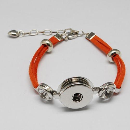 PandaHall Faux Suede Snap Bracelet Makings, with Brass Snaps, Acrylic Beads, Alloy Lobster Clasps, Iron Chains and Rhinestones, Platinum...