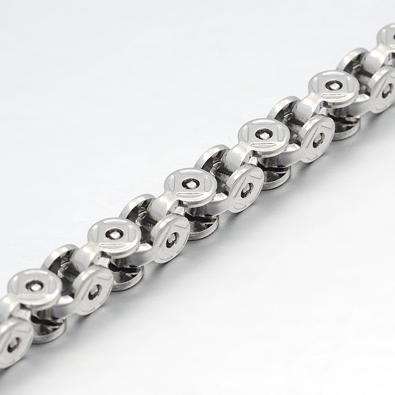 PandaHall 304 Stainless Steel Chains, Stainless Steel Color, 5mm Stainless Steel