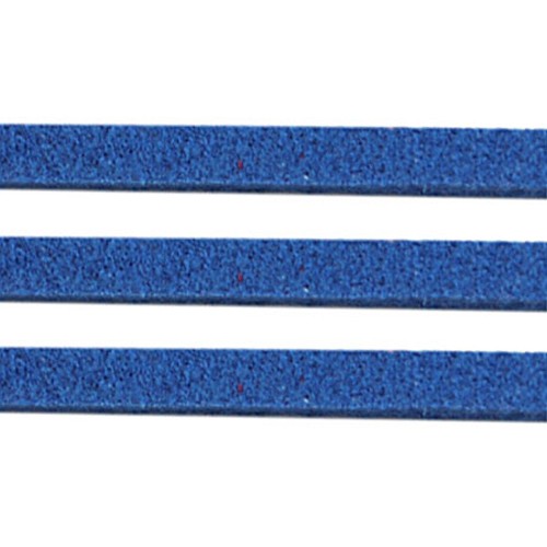 PandaHall DodgerBlue Tone Suede Cord, Faux Suede Lace, about 1m long, 2.5mm wide, about 1.4mm thick, 1m/Strand Suede Blue