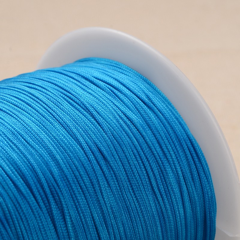 PandaHall Polyester Cord, DodgerBlue, 1mm, about 300meter/roll Polyester Blue