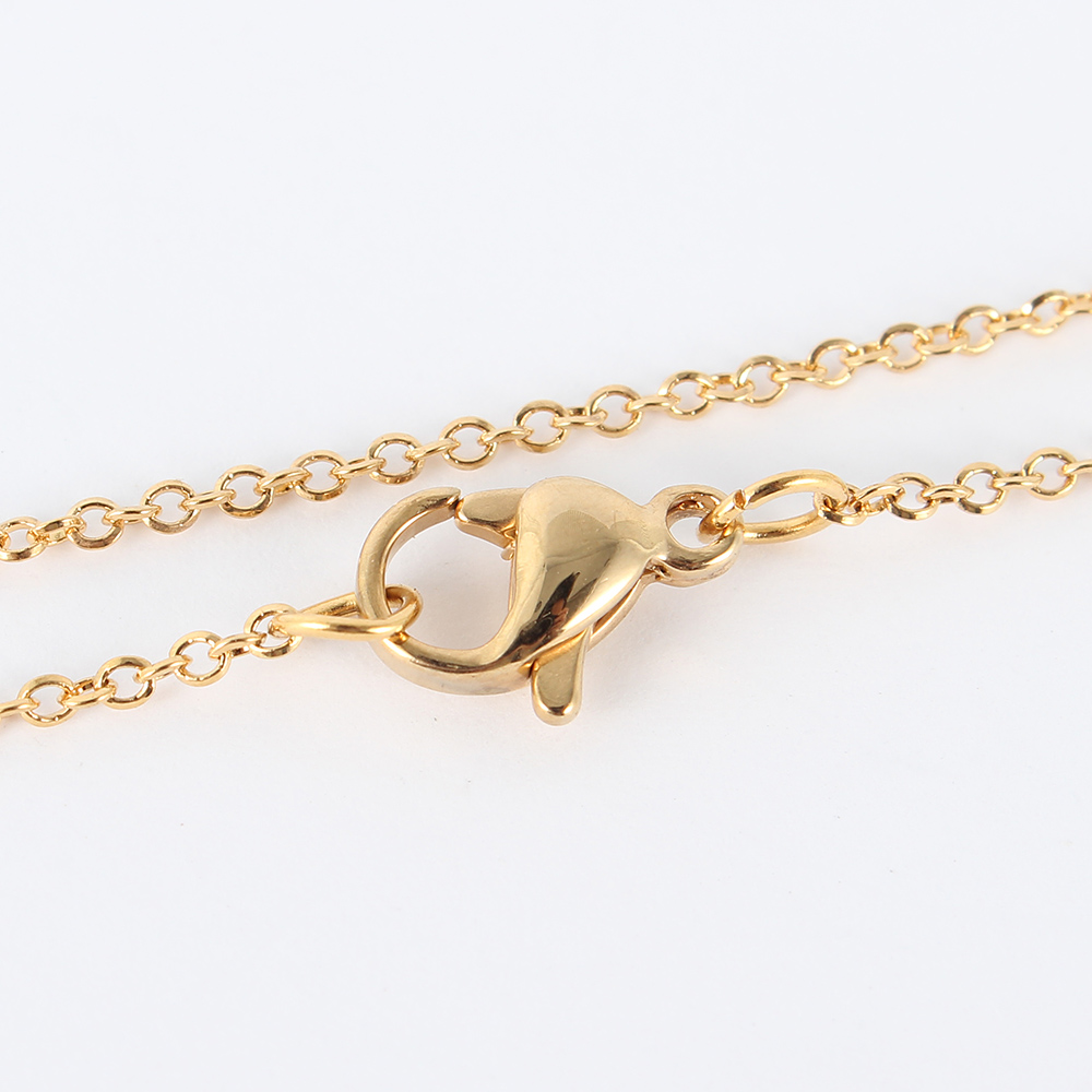 PandaHall 304 Stainless Steel Cable Necklaces, with Lobster Claw Clasps, Golden, 17.5"(44.4cm), 1.5mm Stainless Steel