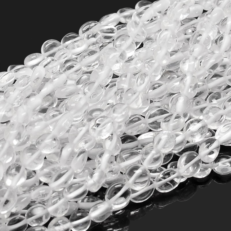 PandaHall Natural Crysta Nuggets Beads Strands, 5~10x6~7x3~7mm, hole: 1mm; about 14.9"~15.7" Quartz Crystal Nuggets