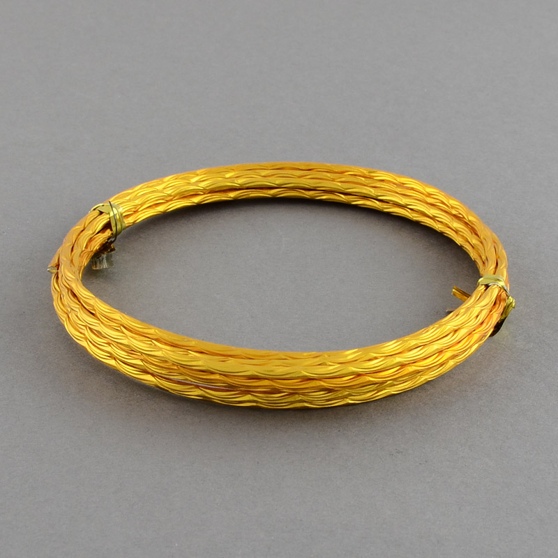 PandaHall Aluminum Wire, Goldenrod, 2mm; about 2m/roll Aluminum Gold